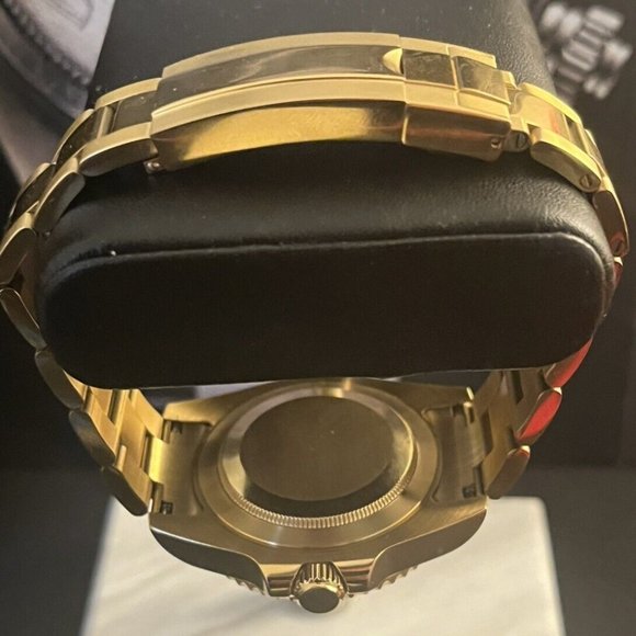 custom build seiko NH35 automatic movement - yellow gold hulk mod - Picture 5 of 5